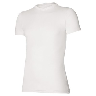 Camisa Mizuno BT Under V Neck Tee Hombre - Blancos - Chile M976JGVRPF